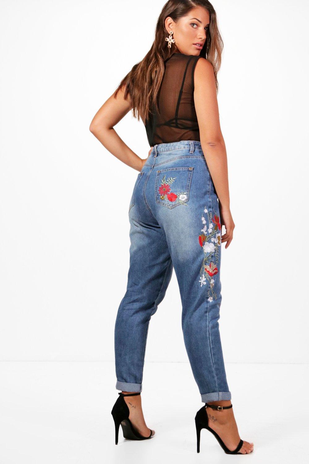 Floral hotsell mom jeans